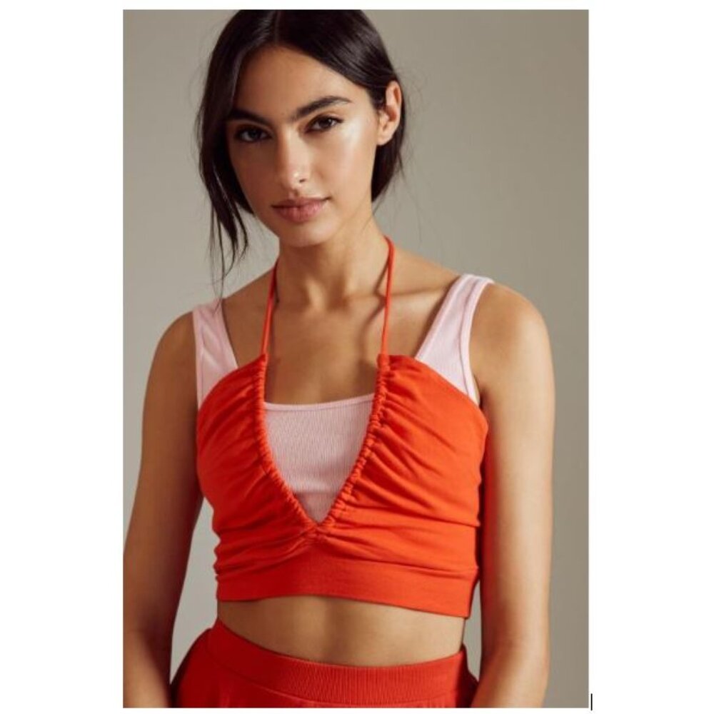 Anthropologie Daily Practice The Lopud Strappy Tank Light Red - Size Medium -NWT